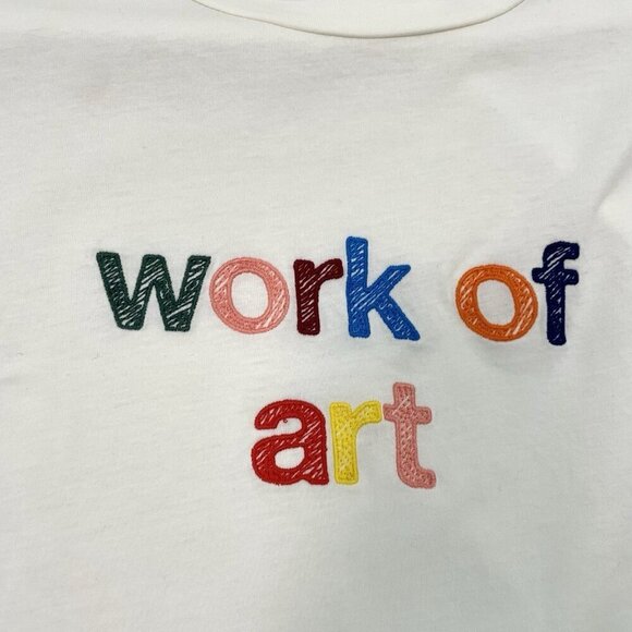 Chinti & Parker Work of Art Colorful T-Shirt Tee Organic Cotton White size Small - Picture 7 of 9